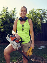 Bisley Hi Vis Ladies Racer Back Singlet (BISBKL0439) - Best Buy Trade Supplies