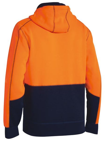 Bisley Hi Vis Zip Front Fleece Hoodie (BISBK6819)