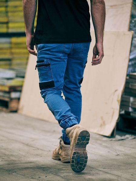 Bisley FLX & Move Stretch Denim Cargo Cuffed Pants (BISBPC6335)