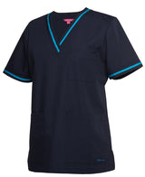 JB's Ladies Contrast Scrubs Top Short Sleeve (JBS4SCT1)