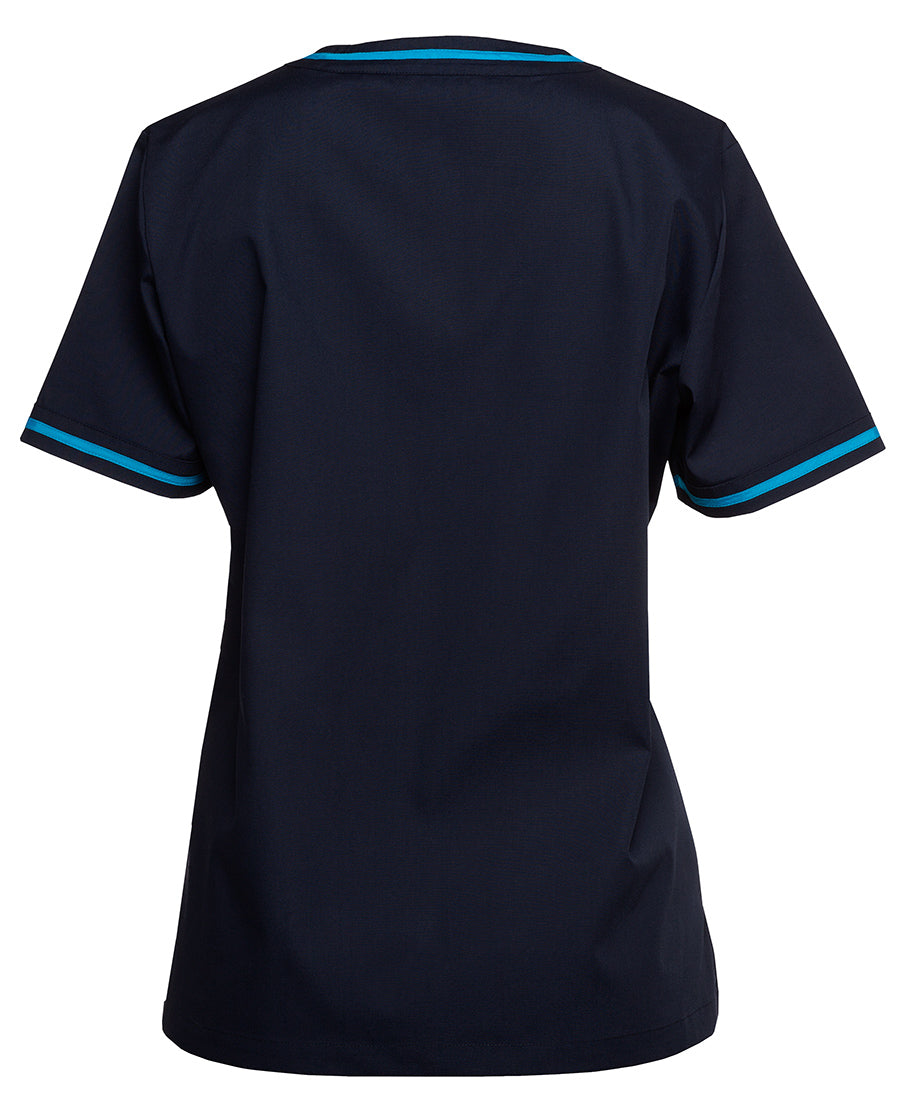 JB's Ladies Contrast Scrubs Top Short Sleeve (JBS4SCT1)