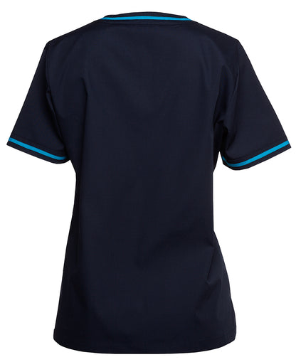 JB's Ladies Contrast Scrubs Top Short Sleeve (JBS4SCT1)