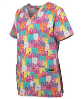 JB's Ladies Scrub Top Printed Short Sleeve (JBS4STP1) - Best Buy Trade Supplies