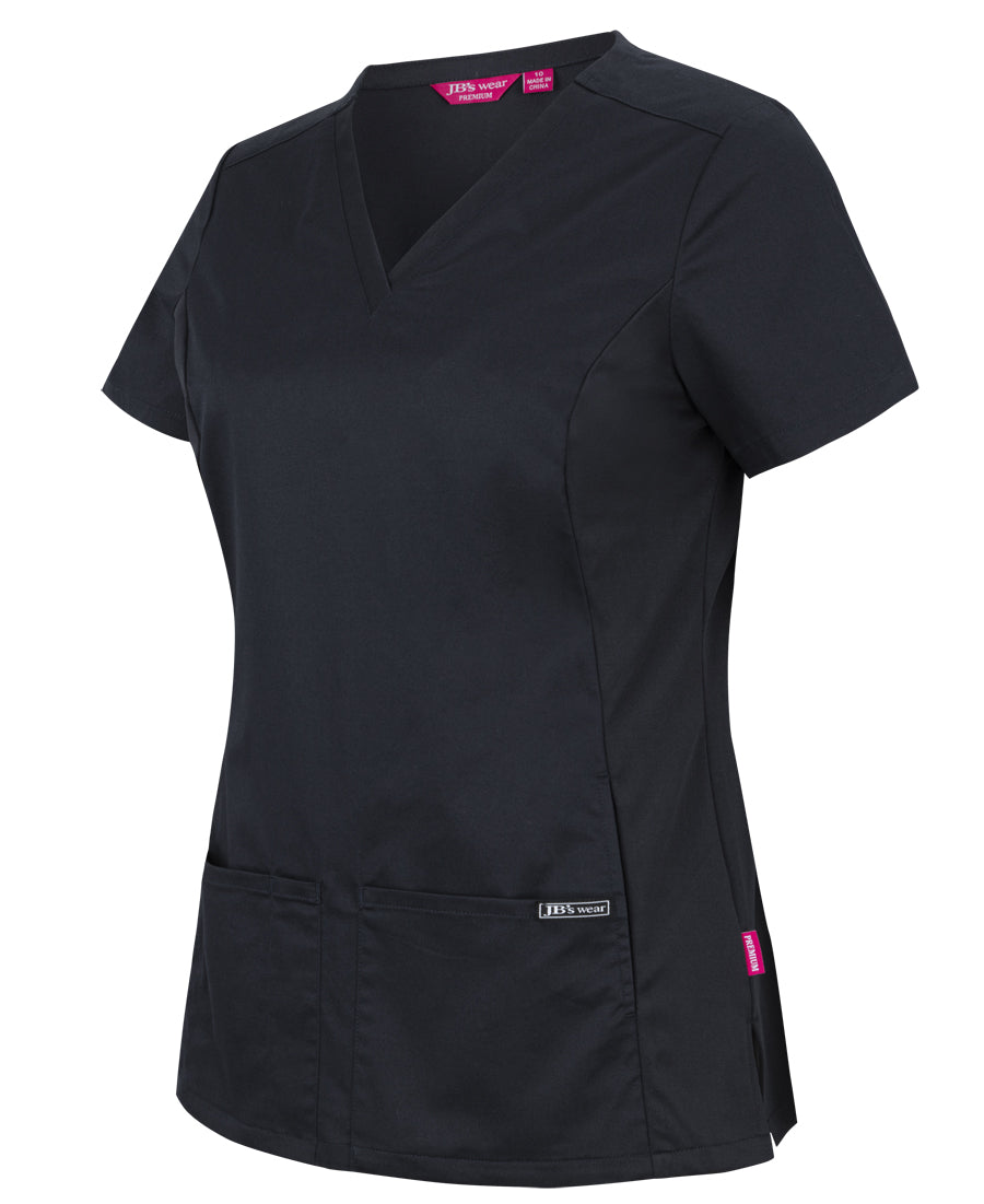 JB's Ladies Premium Stretch Panel Scrub Top Short Sleeve (JBS4SUT1)