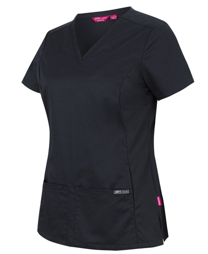JB's Ladies Premium Stretch Panel Scrub Top Short Sleeve (JBS4SUT1)