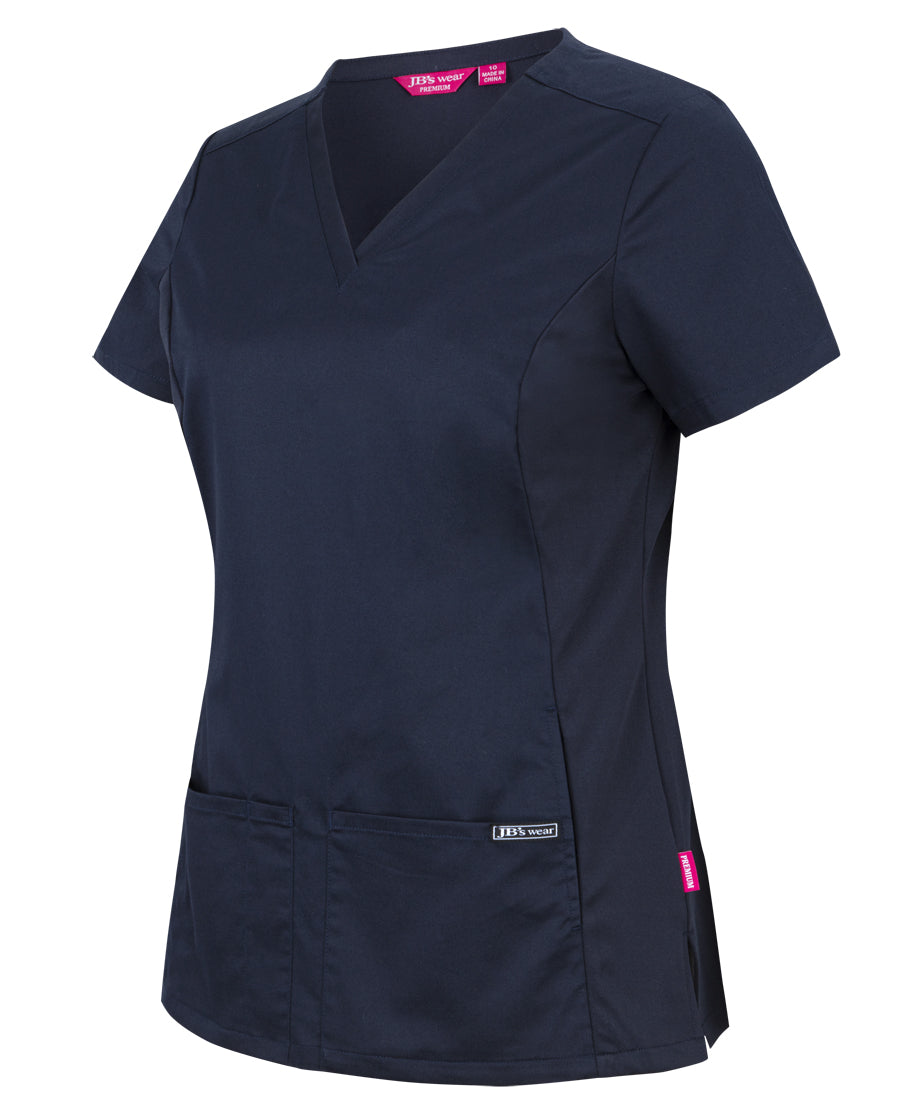 JB's Ladies Premium Stretch Panel Scrub Top Short Sleeve (JBS4SUT1)