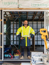 Bisley Hi Vis Taped Stretch PU Rain Coat (BISBJ6935HT)