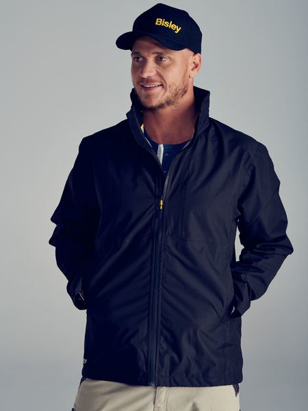 Bisley Lightweight Ripstop Rain Jacket with concealed Hood (BISBJ6926)