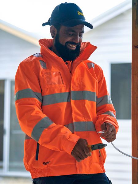 Bisley Hi Vis Taped Wet Weather Bomber Jacket (BISBJ6770T)