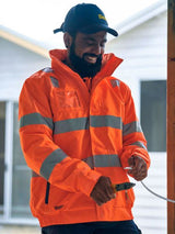 Bisley Hi Vis Taped Wet Weather Bomber Jacket (BISBJ6770T)
