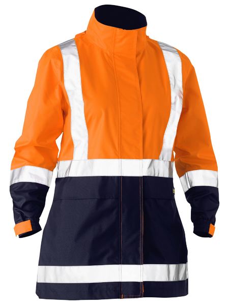 Bisley Hi Vis Ladies H Taped Two Tone Rain Jacket (BISBJL6966T)