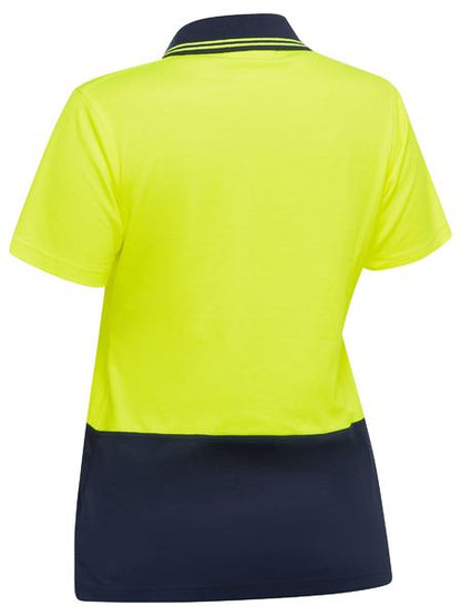 Bisley Hi Vis Ladies V Neck Polo Short Sleeve (BISBKL1234)