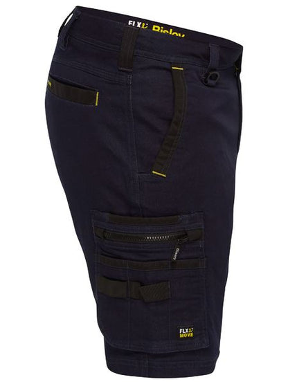 Bisley FLX & Move Stretch Denim Zip Cargo Short (BISBSHC1335)