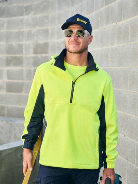 Bisley Hi Vis Liquid Repellent Fleece Hoodie (BISBK6571)