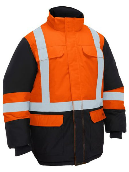 Bisley Hi Vis H Taped Freezer Hooded Jacket (BISBJ6454HT)