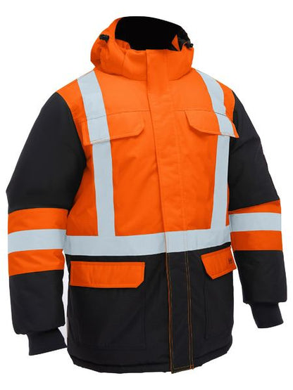 Bisley Hi Vis H Taped Freezer Hooded Jacket (BISBJ6454HT)