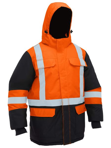 Bisley Hi Vis H Taped Freezer Hooded Jacket (BISBJ6454HT)