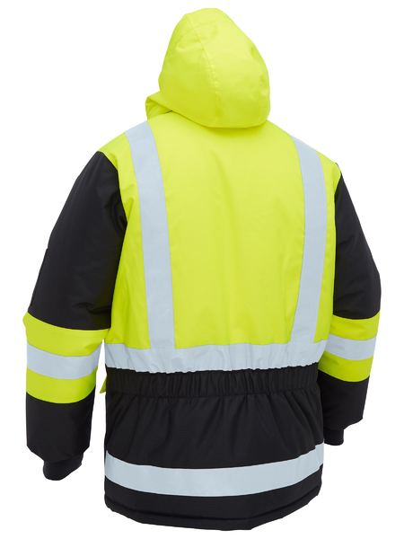 Bisley Hi Vis H Taped Freezer Hooded Jacket (BISBJ6454HT)