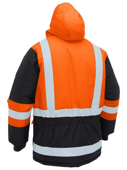 Bisley Hi Vis H Taped Freezer Hooded Jacket (BISBJ6454HT)