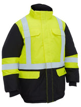 Bisley Hi Vis H Taped Freezer Hooded Jacket (BISBJ6454HT) - Best Buy Trade Supplies