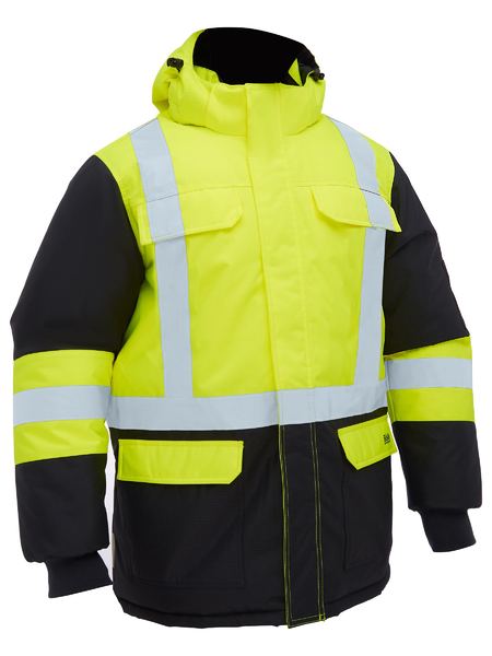 Bisley Hi Vis H Taped Freezer Hooded Jacket (BISBJ6454HT)