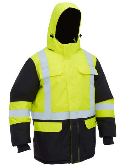 Bisley Hi Vis H Taped Freezer Hooded Jacket (BISBJ6454HT)
