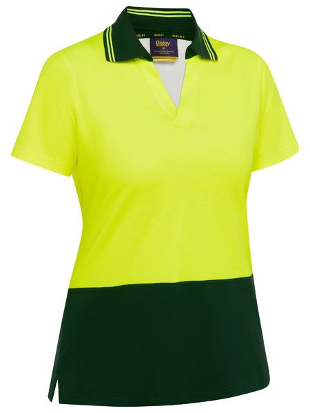 Bisley Hi Vis Ladies V Neck Polo Short Sleeve (BISBKL1234)