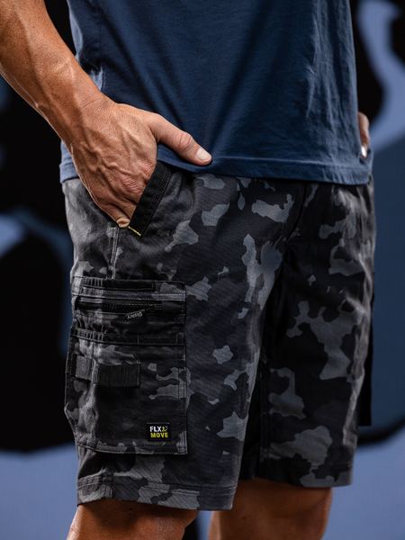 Bisley FLX & Move Stretch Canvas Camo Cargo Shorts (Additional Colours)(BISBSHC1337)