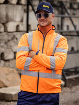 Bisley Hi Vis X Taped Soft Shell Jacket (BISBJ6059XT) - Best Buy Trade Supplies
