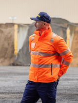 Bisley Hi Vis Taped Heated Jacket with Hood (BISBJ6842T) - Best Buy Trade Supplies
