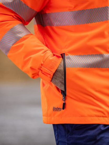 Bisley Hi Vis Taped Heated Jacket with Hood (BISBJ6842T)