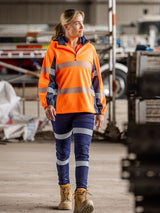 Bisley Hi Vis FLX & Move Ladies Taped Liquid Repellent Fleece Hoodie (BISBKL6571T) - Best Buy Trade Supplies