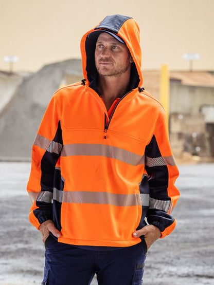 Bisley Hi Vis FLX & Move Taped Liquid Repellent Fleece Hoodie (BISBK6571T)