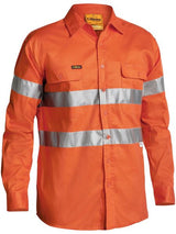 Bisley Hi Vis Taped Drill Shirt Long Sleeve (BISBT6482)