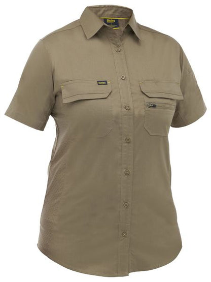 Bisley Ladies X Airflow Stretch Ripstop Shirt Short Sleeve (BISBL1490)