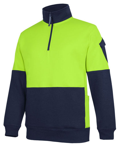 JB's Hi Vis 350G 1/2 Zip Trade Fleece (JBS6CHVF)