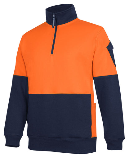 JB's Hi Vis 350G 1/2 Zip Trade Fleece (JBS6CHVF)