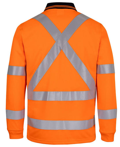 JB's Hi Vis NSW/QLD Rail Biomotion X-Back Polo Long Sleeve (JBS6DAQL)