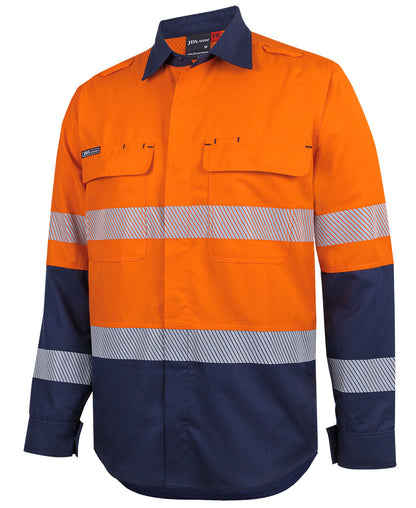 JB's Hi Vis FR PPE2 Biomotion 185G Work Shirt Long Sleeve (JBS6DFRL)