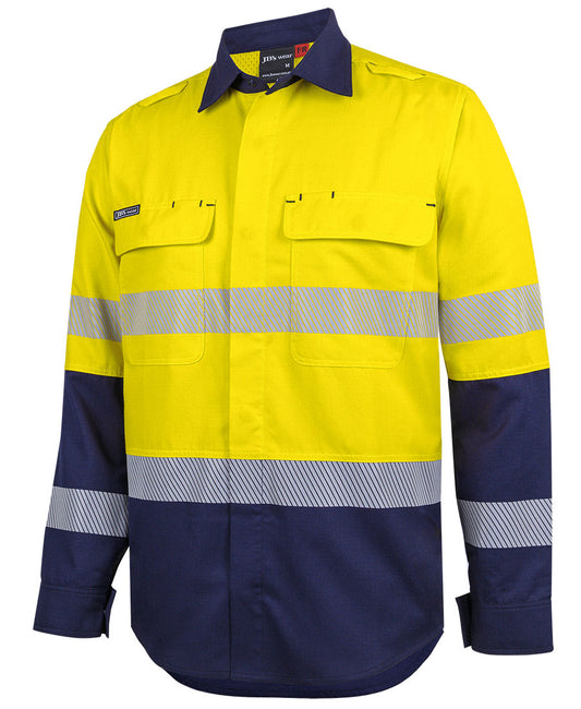 JB's Hi Vis FR PPE2 Biomotion 185G Work Shirt Long Sleeve (JBS6DFRL)