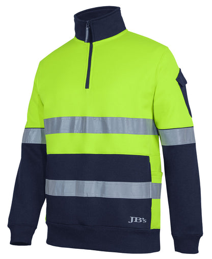JB's Hi Vis (D+N) 350G 1/2 Zip Trade Fleece (JBS6DNVF)