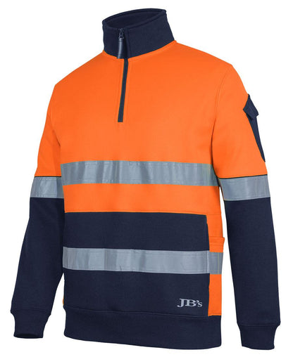 JB's Hi Vis (D+N) 350G 1/2 Zip Trade Fleece (JBS6DNVF)
