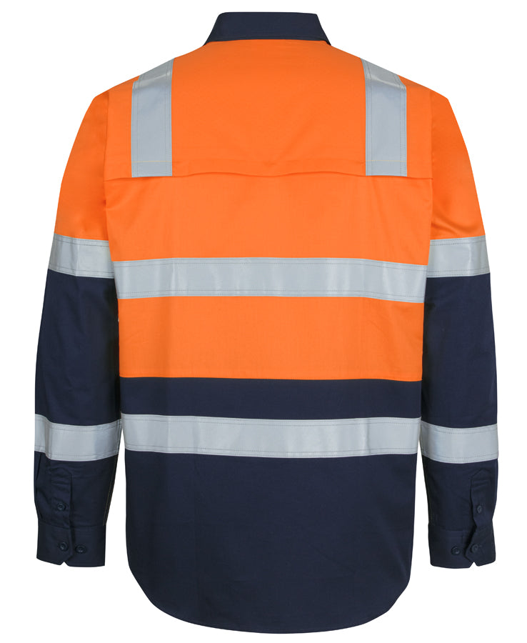 JB's Hi Vis (D+N) 150G Level 3 Work Shirt Long Sleeve (JBS6DNW3)