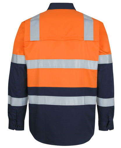 JB's Hi Vis (D+N) 150G Level 3 Work Shirt Long Sleeve (JBS6DNW3)