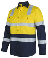 JB's Hi Vis (D+N) 150G Level 3 Work Shirt Long Sleeve (JBS6DNW3)
