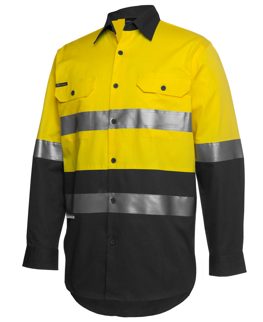 JB's Hi Vis (D+N) 150G Work Shirt Long Sleeve (Additional Colours) (JBS6DNWL)