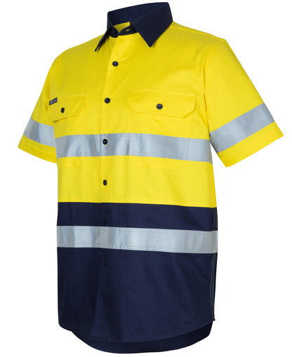 JB's Hi Vis (D+N) 150G Work Shirt Short Sleeve (JBS6DNWS)