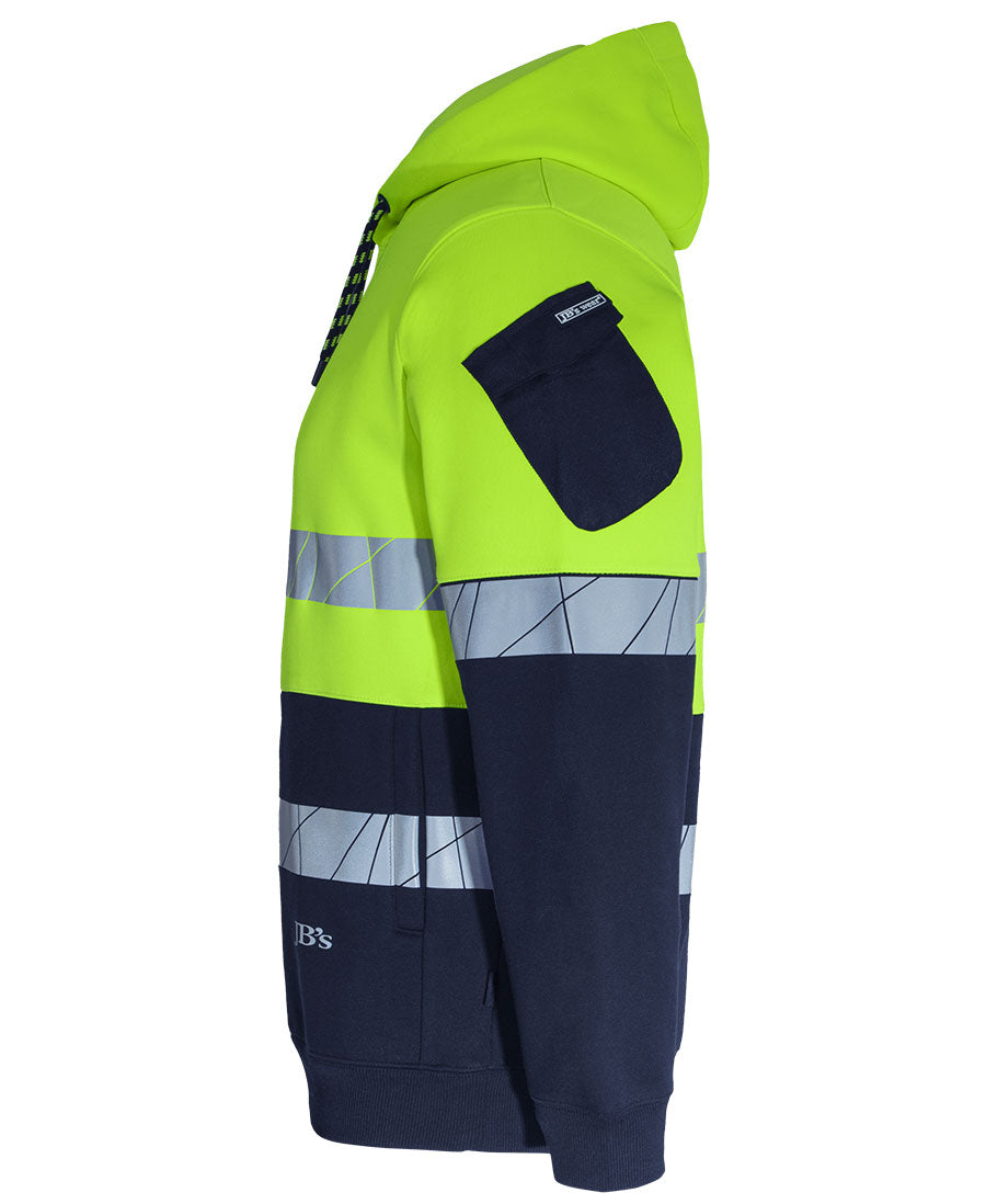 JB's Hi Vis 450G Pull Over Hoodie with Fragmented Tape (JBS6DPFP)
