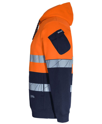 JB's Hi Vis 450G Pull Over Hoodie with Fragmented Tape (JBS6DPFP)