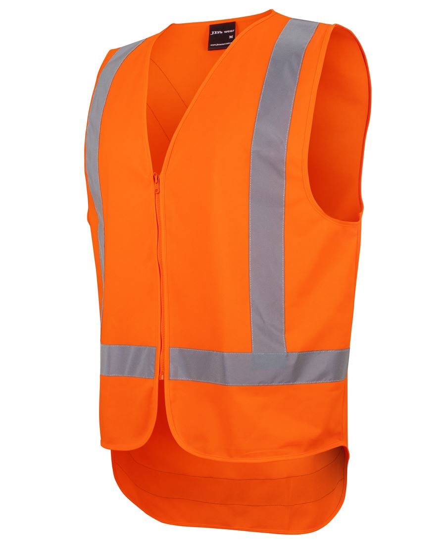 JB's Hi Vis (D+N) NSW/QLD Rail Zip X-Back Safety Vest (JBS6DVQV)